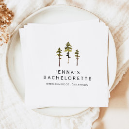 JENNA Gräs Träd Camp Mountain Bachelorette Pappersservett