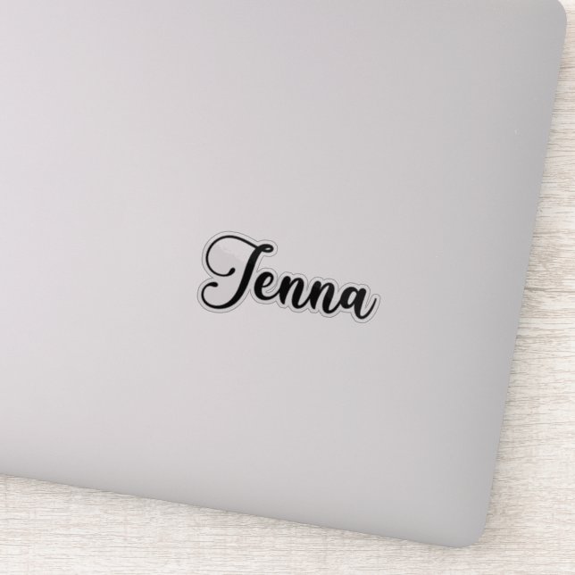 Jenna Namn - Handskriven calligrafi Klistermärken (Detalj)