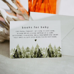 JENNA Rustic Watercolor Gräs Bokar för Baby Card Inbjudningar