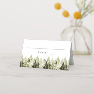 JENNA Rustic Watercolor Gräs Tated Place Card Placeringskort