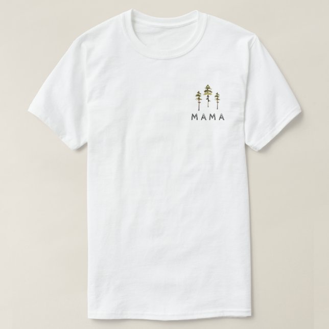 JENNA Rustic Watercolor Gräs Träd Mamma T Shirt (Design framsida)