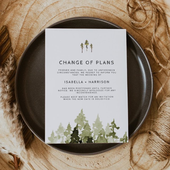 JENNA Rustik Bröllopsförändring med Vattenfärg In Inbjudningar (Skapare uppladdad)