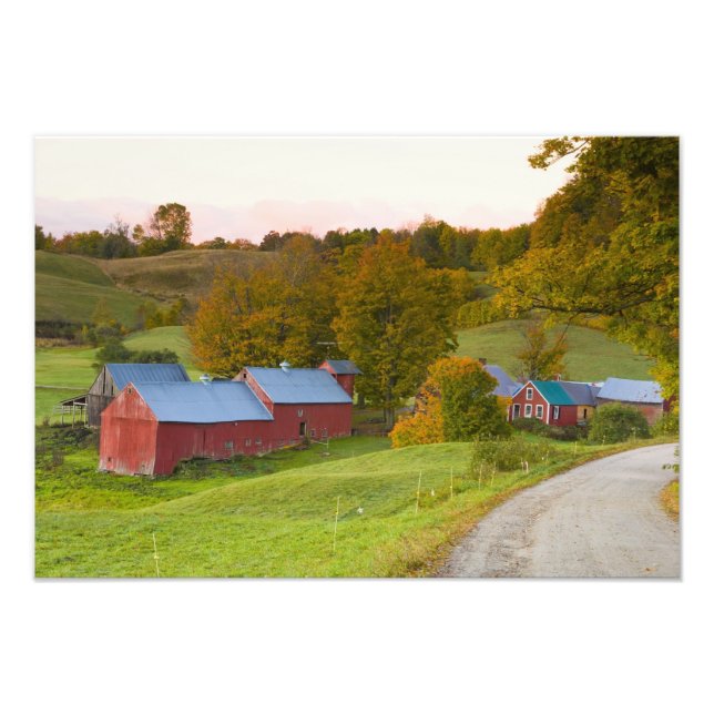 Jenne Farm in Woodstock, Vermont. Fall. Fototryck (Framsidan)