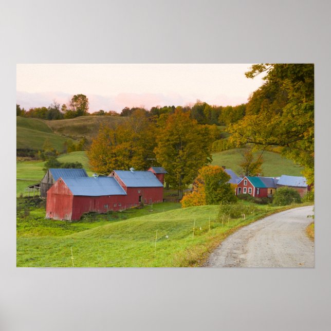 Jenne Farm in Woodstock, Vermont. Fall. Poster (Framsidan)