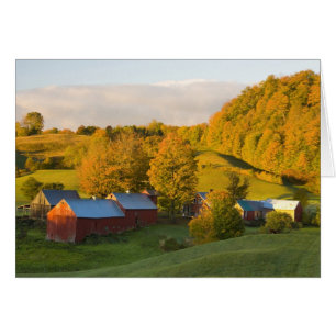 Jennegården i Woodstock, Vermont. Höst. 2 Hälsningskort