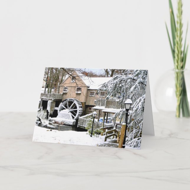 Jenney Grist Mill i Plymouth, MORSA Helgkort (Framsida)