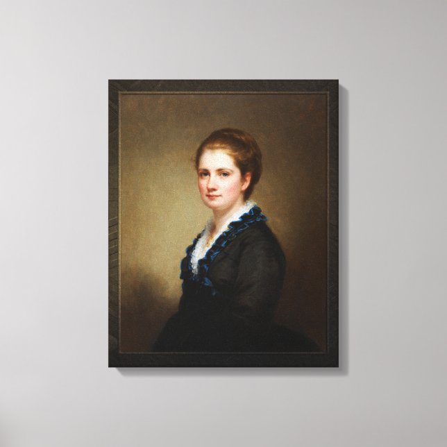 Jennie Walters Delano av George August Baker Jr. Canvastryck (Framsida)