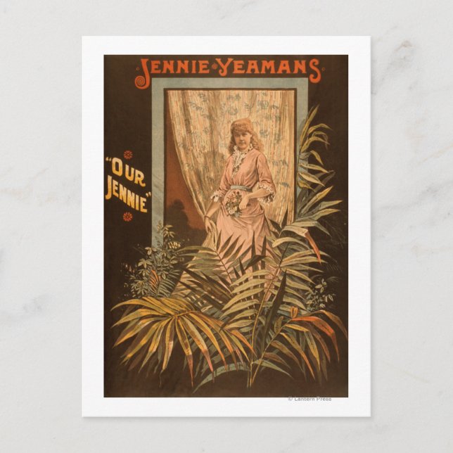 Jennie Yeamans "Vår Jennie Play Poster Vykort (Framsida)