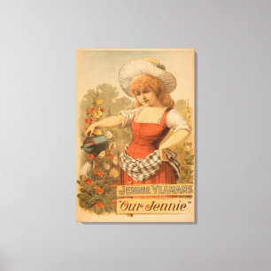 Jennie Yeamans "vår Jennie" Theatreaffisch Canvastryck