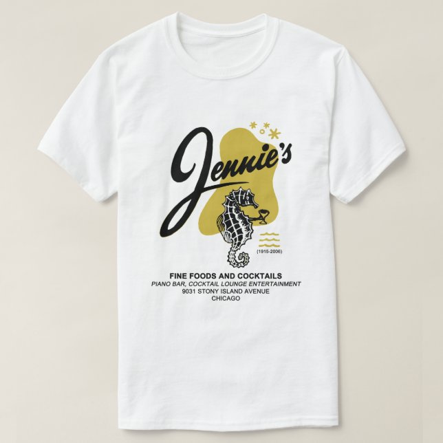 Jennies Restaurant & Lounge, Chicago, IL T Shirt (Design framsida)
