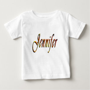 "Jennifer" Blommig Jennifer Namn Design, T Shirt