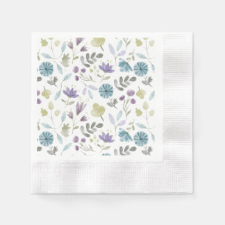 Jennifer Blommigt Winter Flowers Napkins Pappersservett