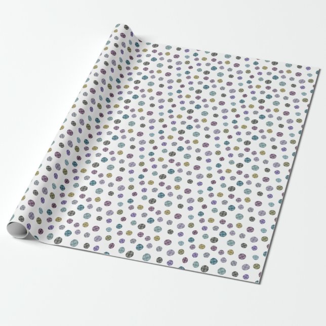 Jennifer Collection Watercolor Små Prickar Presentpapper (Utrullad)