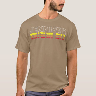 Jennifer Förnamn Rolig Vintage Solnedgång Jennifer T Shirt