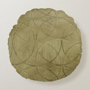 Jennifer Goldbergers målning av länkade cirklar Rund Kudde