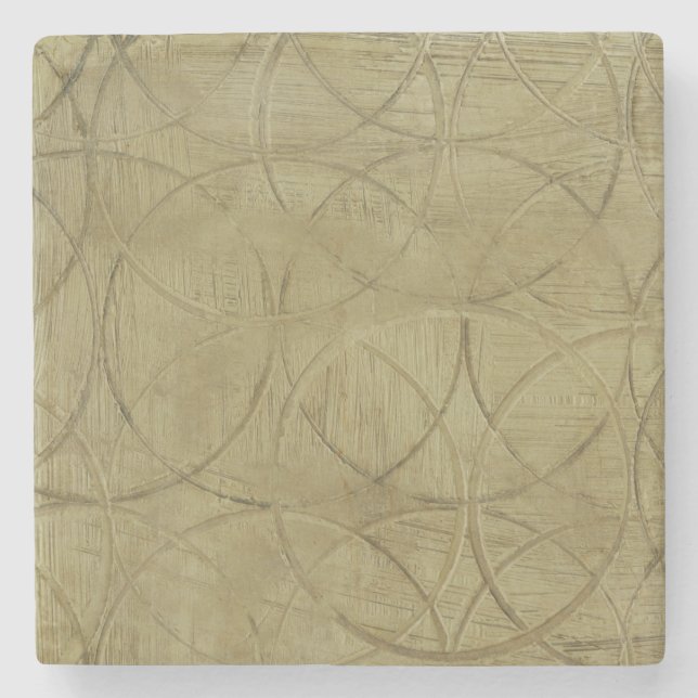 Jennifer Goldbergers målning av länkade cirklar Underlägg Sten (Framsidan)