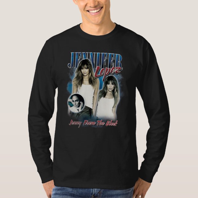 Jennifer Lopez Bootleg Portrait T Shirt (Framsida)