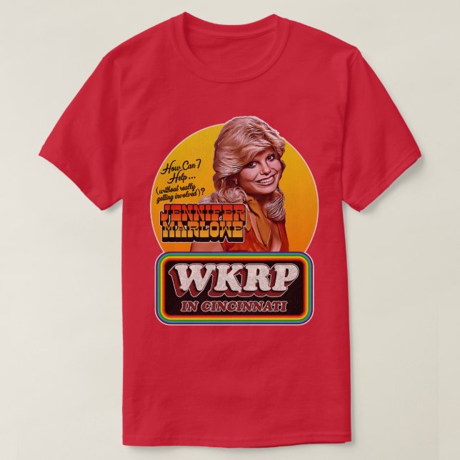 Jennifer Marlowe Receptionist vid WKRP i Cincinnat T Shirt (Design framsida)