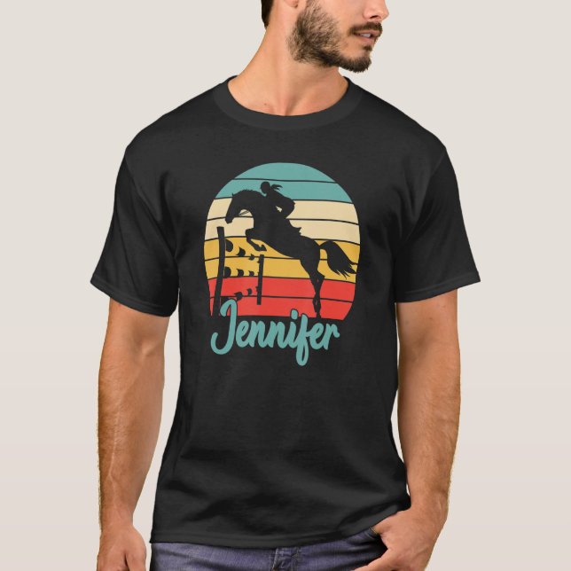 Jennifer Namn Gift - Equestrian Shirt Jennifer Hor T (Framsida)