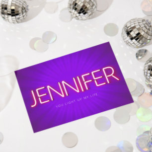 Jennifer namn i den nyaste ljus kort