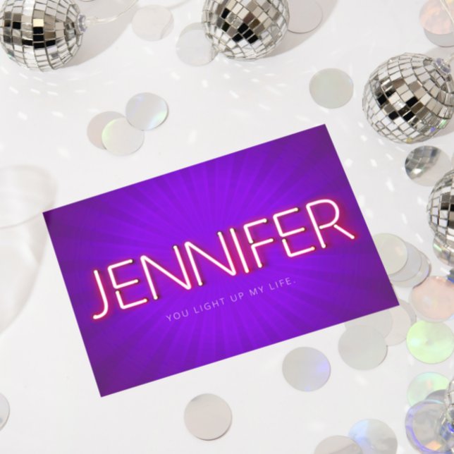 Jennifer namn i den nyaste ljus kort (Skapare uppladdad)