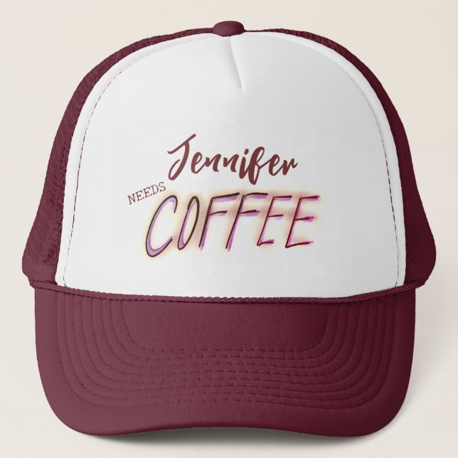 Jennifer Needs Coffee Keps (Framsida)