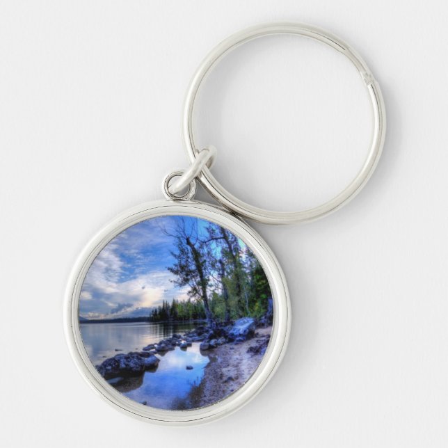 Jenny i morgon rund silverfärgad nyckelring (Framsidan)