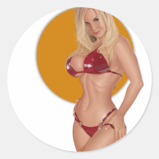 Jenny klistermärkear runt klistermärke