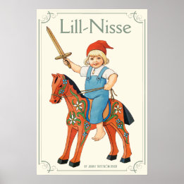 Jenny Nyström Lill-Nisse rider till krig CC0316 Poster