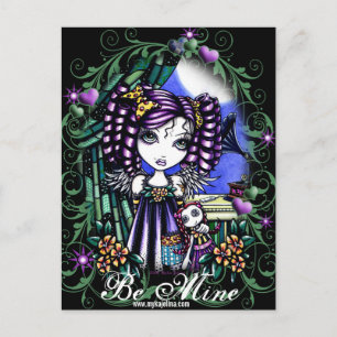 "Jenny" Rag Doll Valentines Day Angel Postcard Helg Vykort