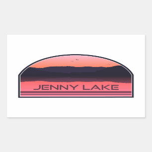 Jenny Sjö Grand Teton nationalpark Red Sunrise Rektangulärt Klistermärke