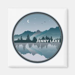 Jenny Sjö Grand Teton nationalpark Reflection Magnet