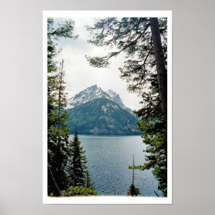 Jenny sjö/storslagen Teton nationalpark Poster