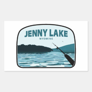 Jenny Sjö Wyoming Fishing Rod Rektangulärt Klistermärke