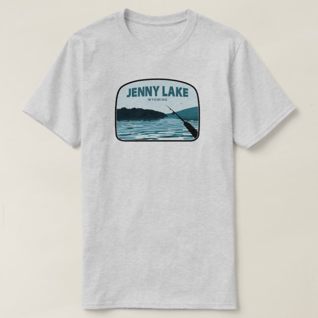Jenny Sjö Wyoming Fishing Rod T Shirt (Design framsida)