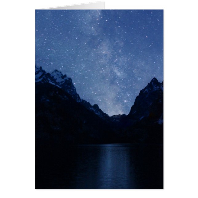 Jenny sjön reflekterar det Milky långt Hälsningskort (Framsidan)