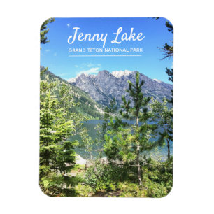 Jenny sjöWyoming storslagen Teton nationalpark Magnet