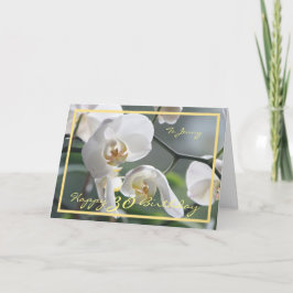 Jenny White Orchids Elegant Golden Ram Kort