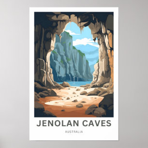 Jenolan Caves Australia Travel Print Poster