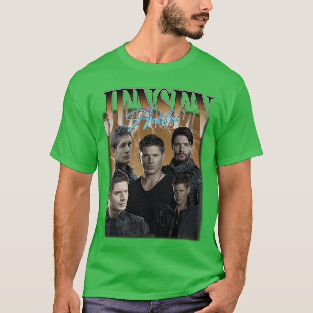 Jensen Ackles Bootleg Vintage T Shirt (Framsida)