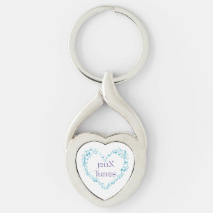 jenX Tunes Twisted Heart Silverfärgad Nyckelring