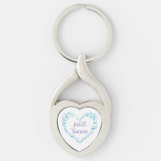 jenX Tunes Twisted Heart Silverfärgad Nyckelring