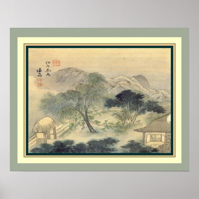Jeong Seon Literati Landscape 1800-16 x 20 Poster (Framsidan)