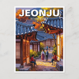 Jeonju Hanok byn Sydkorea Vykort