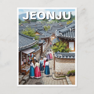Jeonju Hanok Village Sydkorea Vykort
