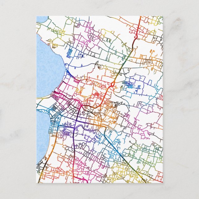 Jepara Indonesia City Map Vykort (Framsida)