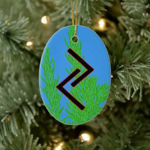 Jera Viking Rune Yule Ornament - Harvest!