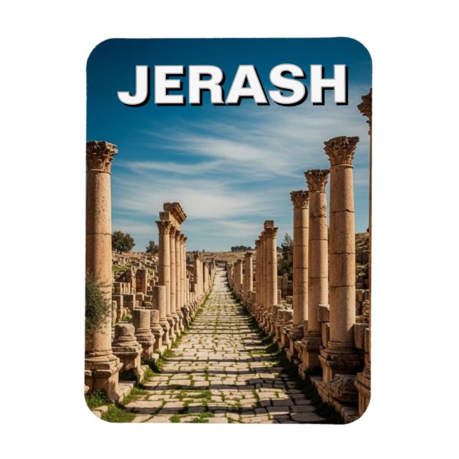 Jerash Jordan Travel Magnet (Vertikal)