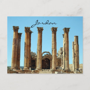 jerash Kolumner Jordan Vykort