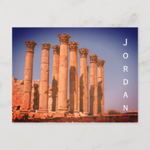 jerash Kolumner Jordan Vykort